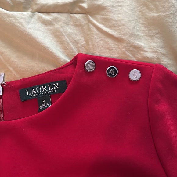 NWOT Lauren Ralph Lauren Red Dress - Picture 5 of 5